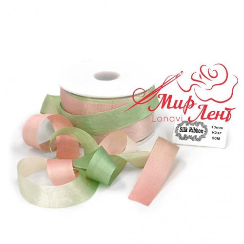 Лента шелковая меланж 25мм V237