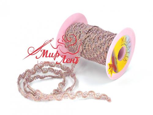 Тесьма декоративная розовый перламутр 12мм